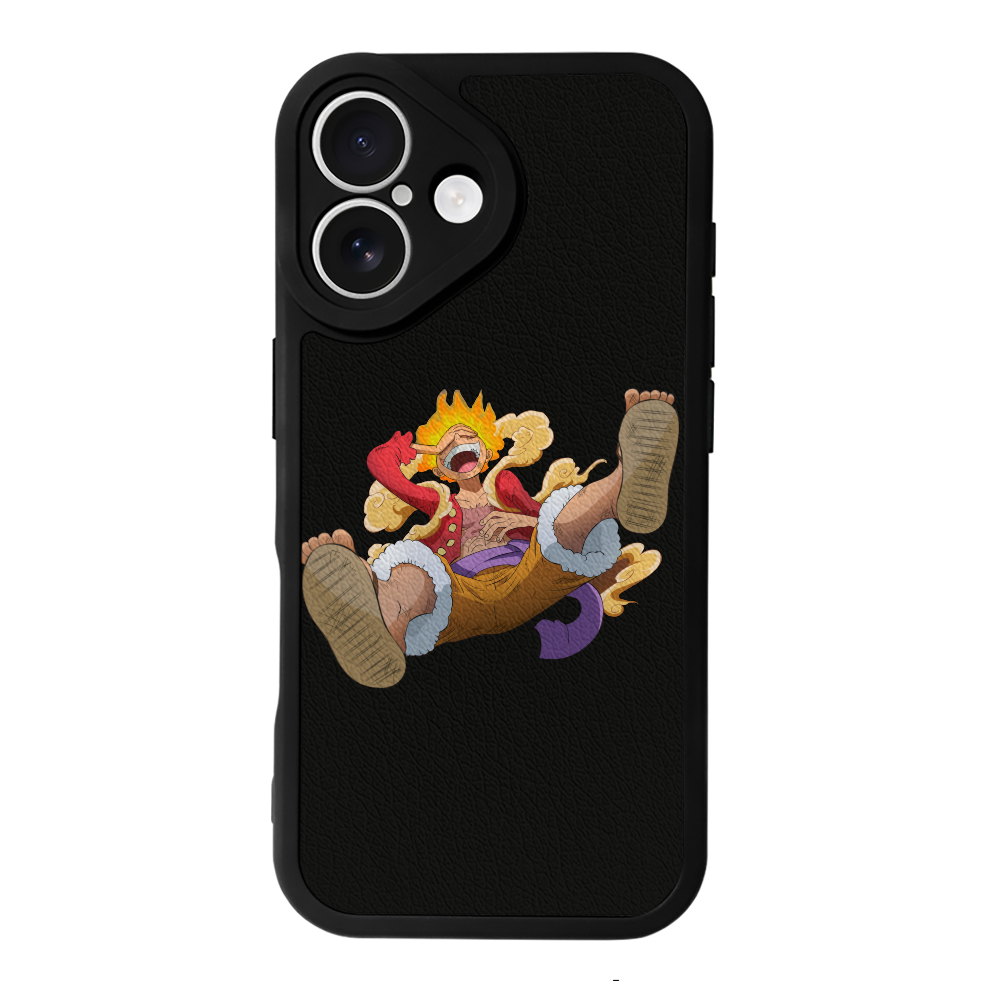 （画像用） ワンピース モンキー・D・ルフィ ONE PIECE Monkey D. Luffy 【iPhone 16シリーズ対応】シリコンスマホケース（レザー調） 材質：シリコン